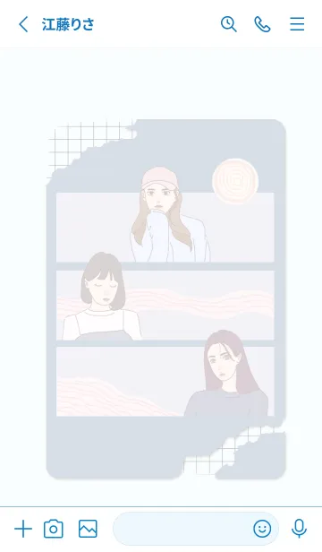 [LINE着せ替え] ポートレートガールズ：クロッパーブルーの画像2