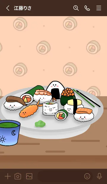 [LINE着せ替え] cute sushi ppの画像2