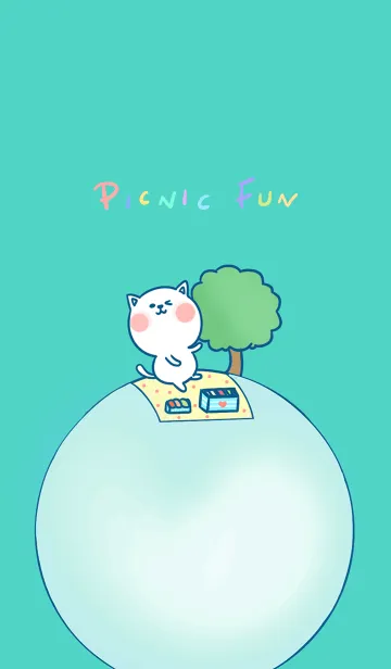 [LINE着せ替え] Picnic Fun J-Mint Greenの画像1