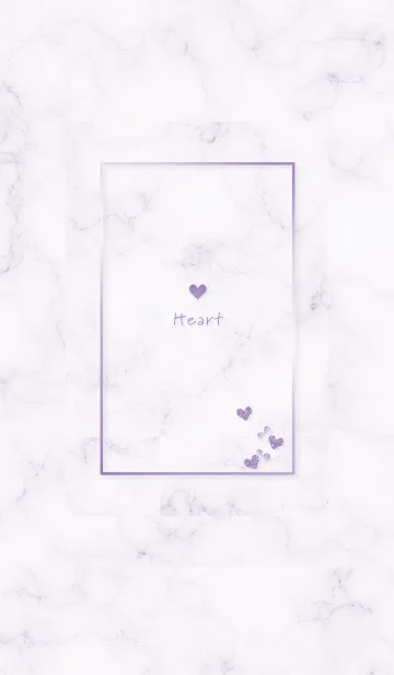 [LINE着せ替え] ハートとマーブル2♥バイオレット09_1の画像1