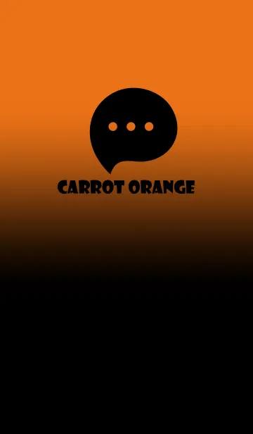 [LINE着せ替え] Black & Carrot Orange Theme V3 (JP)の画像1