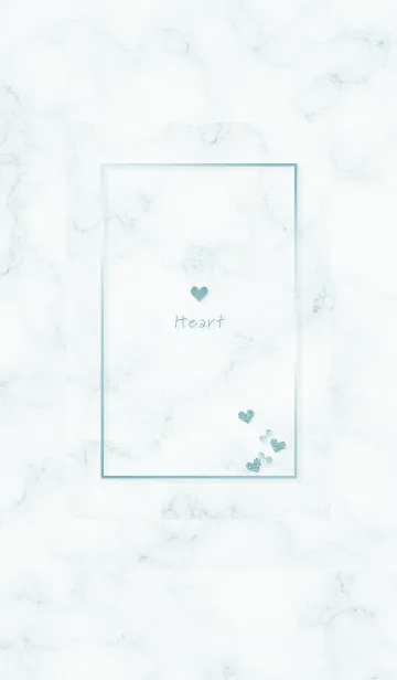 [LINE着せ替え] ハートとマーブル2♥ブルー07_1の画像1