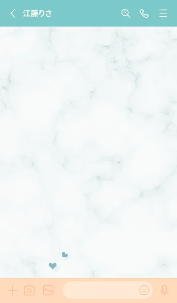 [LINE着せ替え] ハートとマーブル2♥ブルー07_1の画像2