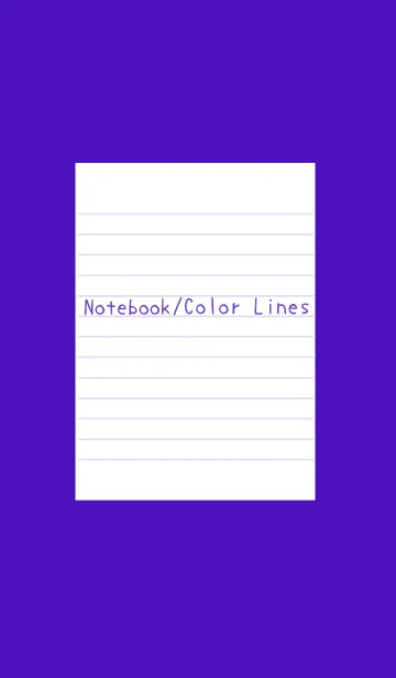 [LINE着せ替え] カラーラインのノート/パープル/ブラックの画像1