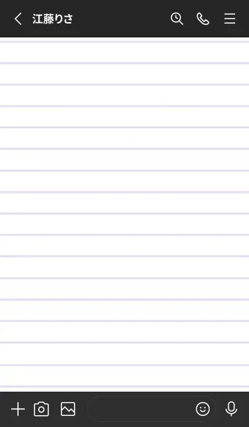 [LINE着せ替え] カラーラインのノート/パープル/ブラックの画像2