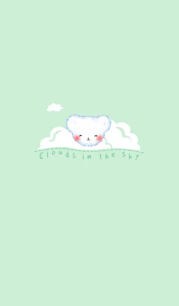 [LINE着せ替え] Cloud Bear J-Mint Creamの画像1