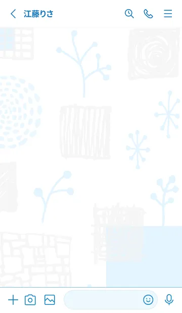 [LINE着せ替え] おしゃれ グレーとブルー2の画像2