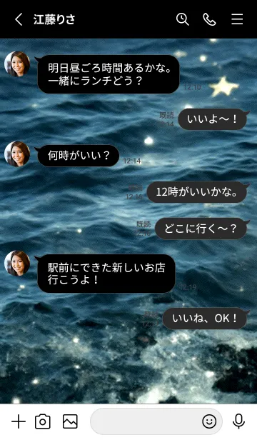 [LINE着せ替え] 夜の月 月の海 #4j20_21。の画像3