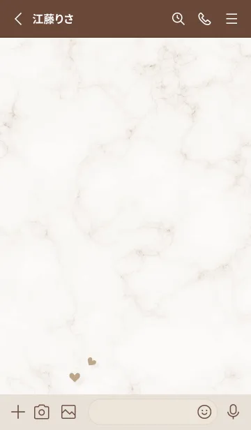 [LINE着せ替え] ハートとマーブル2♥ブラウン02_1の画像2