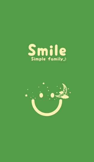 [LINE着せ替え] スマイル＆三日月 メドーグリーンの画像1