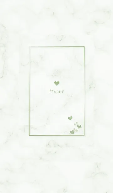 [LINE着せ替え] ハートとマーブル2♥グリーン05_1の画像1