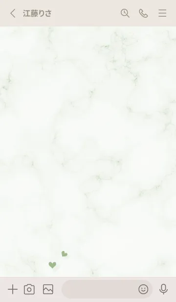 [LINE着せ替え] ハートとマーブル2♥グリーン05_1の画像2