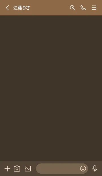 [LINE着せ替え] SIMPLE TWO TONE // BROWNの画像2