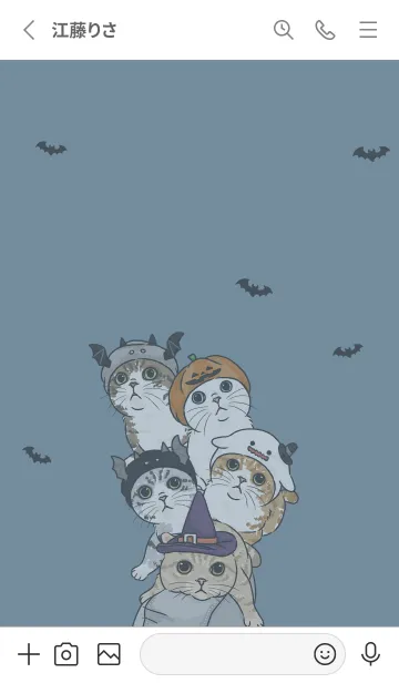 [LINE着せ替え] meow's halloween2 / denim .jpの画像2