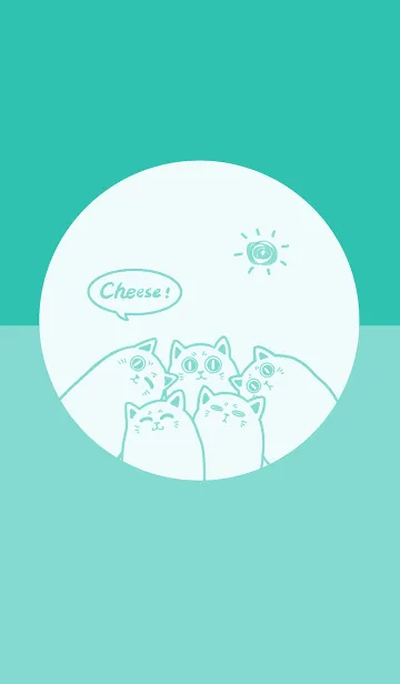 [LINE着せ替え] Meow...Cheese！ J-Mint Greenの画像1