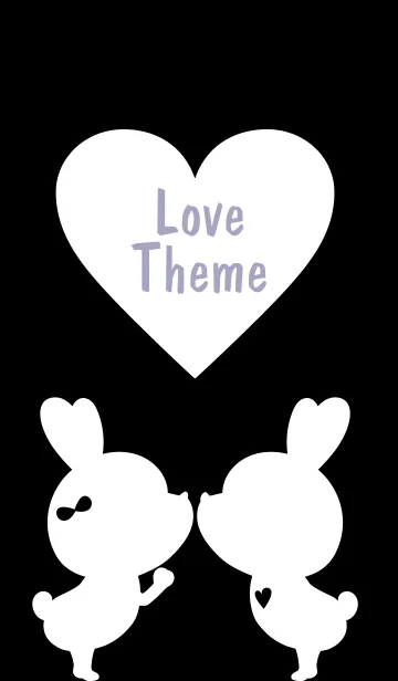 [LINE着せ替え] LOVE THEME Black and White 33の画像1