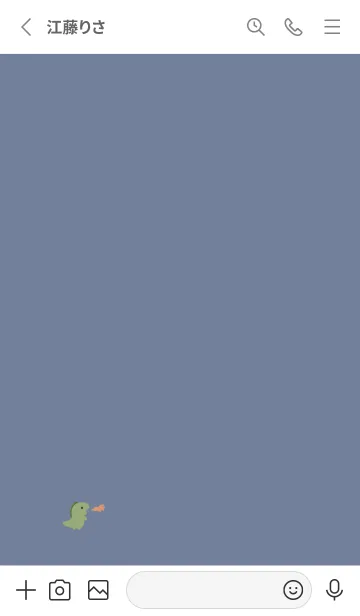 [LINE着せ替え] ゆるい恐竜 / ブルーグレーの画像2