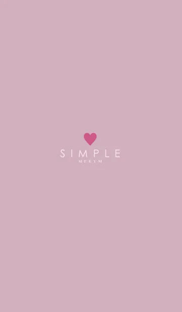 [LINE着せ替え] DUSKY PINK - SIMPLE HEART 10の画像1