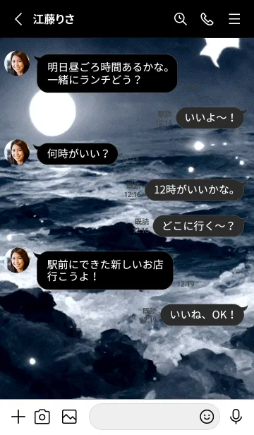 [LINE着せ替え] 夜の月 月の海 #4j20_24。の画像3