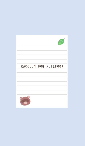 [LINE着せ替え] 縁起たぬきのノート/ブルーグレイの画像1