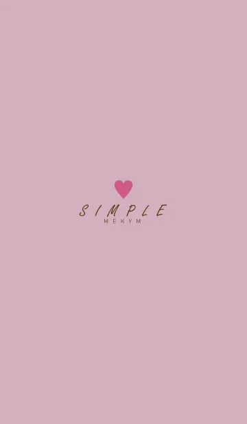 [LINE着せ替え] DUSKY PINK BROWN - SIMPLE HEART 10の画像1