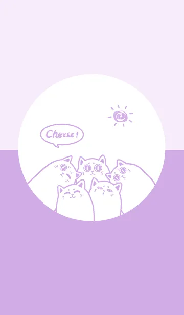 [LINE着せ替え] Meow...Cheese！ J-Romantic Purpleの画像1