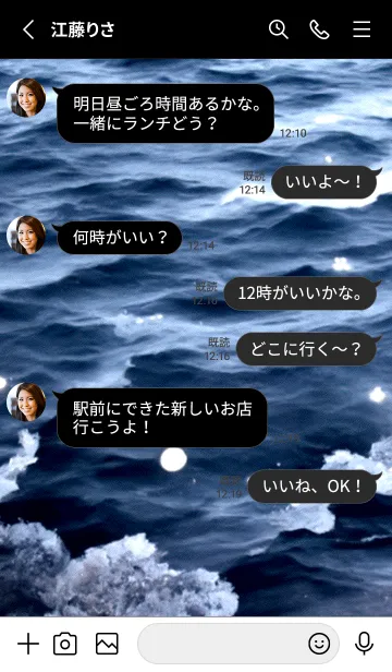 [LINE着せ替え] 夜の月 月の海 #4jw_1。の画像3