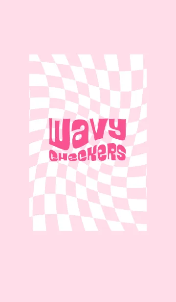 [LINE着せ替え] Y2K WAVY CHECKERS / PINKの画像1