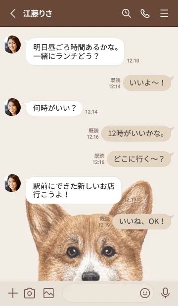 [LINE着せ替え] ICON DOG - コーギー 01 - BROWN/05の画像3