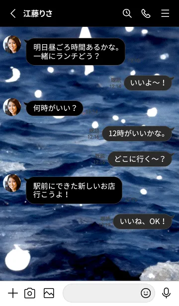 [LINE着せ替え] 夜の月 月の海 #4jw_11。の画像3