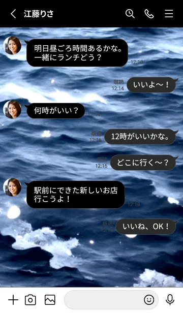 [LINE着せ替え] 夜の月 月の海 #4jw_9。の画像3