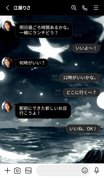 [LINE着せ替え] 夜の月 月の海 #4jw_7。の画像3