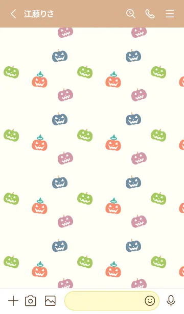 [LINE着せ替え] ジャック・オー・ランタンの着せ替え 茶の画像2