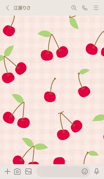 [LINE着せ替え] チェリー チェリー シンプル17の画像2
