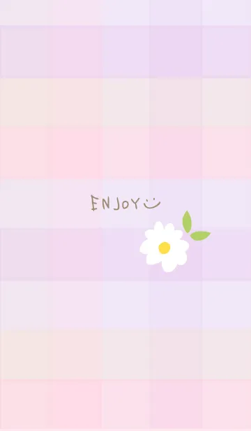 [LINE着せ替え] デイジー チェック柄11の画像1