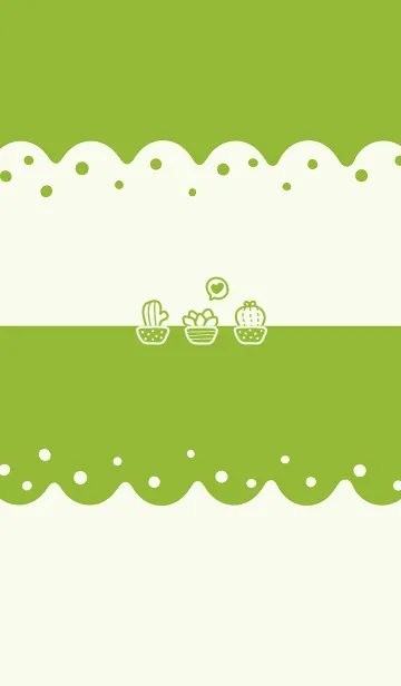 [LINE着せ替え] Wavy Bubble Succulent J - Matcha Latteの画像1