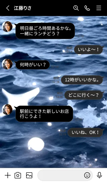 [LINE着せ替え] 夜の月 月の海 #4jw_20。の画像3