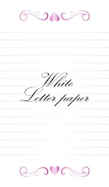 [LINE着せ替え] White Letter paper *GLOSSYPINK 2*の画像1