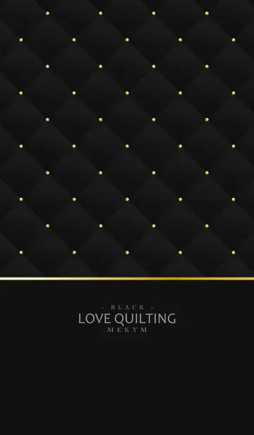 [LINE着せ替え] LOVE QUILTING BLACK 16の画像1
