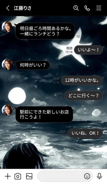 [LINE着せ替え] 夜の月 月の海 #4jw_17。の画像3