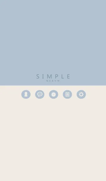 [LINE着せ替え] SIMPLE ICON BLUE.MEKYM 19の画像1