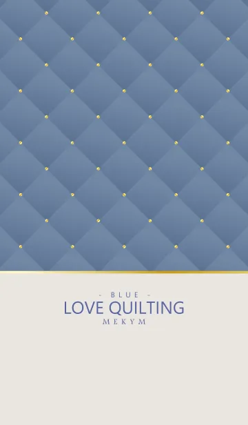[LINE着せ替え] LOVE QUILTING DUSKY BLUE 16の画像1