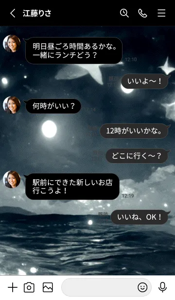 [LINE着せ替え] 夜の月 月の海 #4jw_14。の画像3