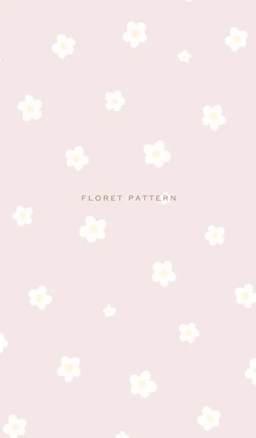 [LINE着せ替え] シンプル 小花柄 C2 - くすみピンクの画像1