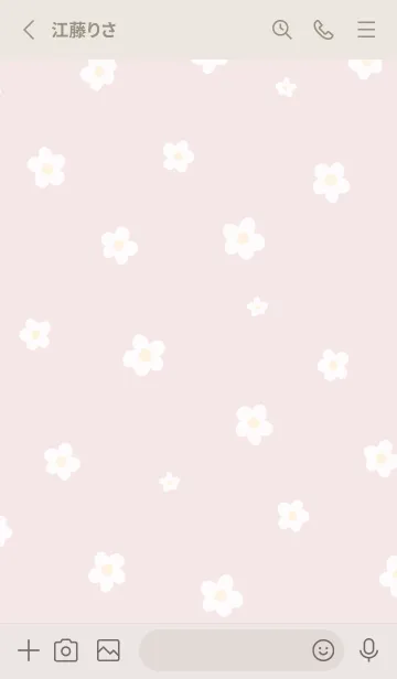 [LINE着せ替え] シンプル 小花柄 C2 - くすみピンクの画像2