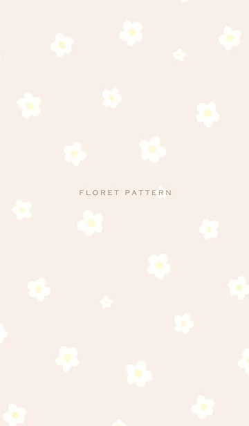 [LINE着せ替え] シンプル 小花柄 C2 - ピンクベージュの画像1