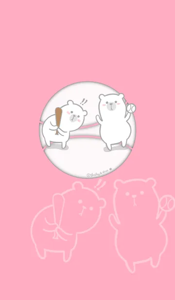 [LINE着せ替え] Here Comes Bears J-pink manの画像1