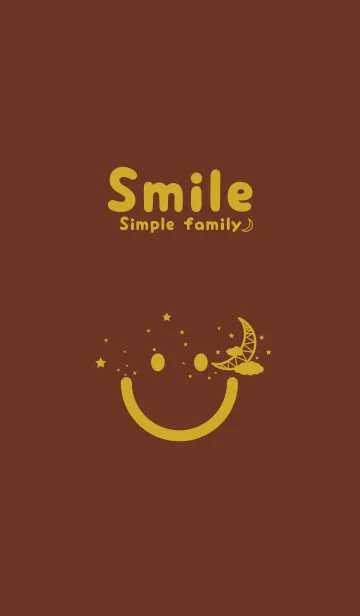 [LINE着せ替え] スマイル＆三日月 チョコレートの画像1