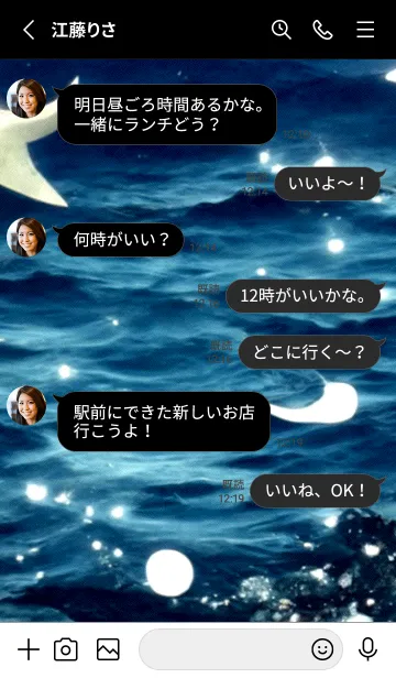 [LINE着せ替え] 夜の月 月の海 #4jx_3。の画像3