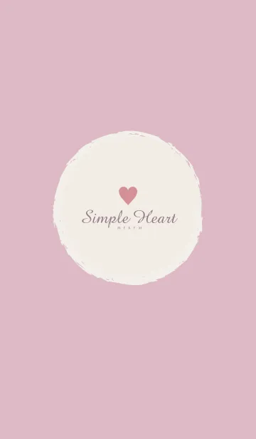 [LINE着せ替え] Simple Heart Dusky Pink - MEKYM 10の画像1